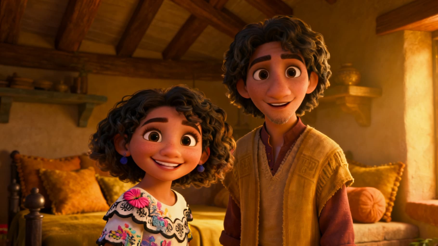 Young Esther with her kind cousin Mordecai
