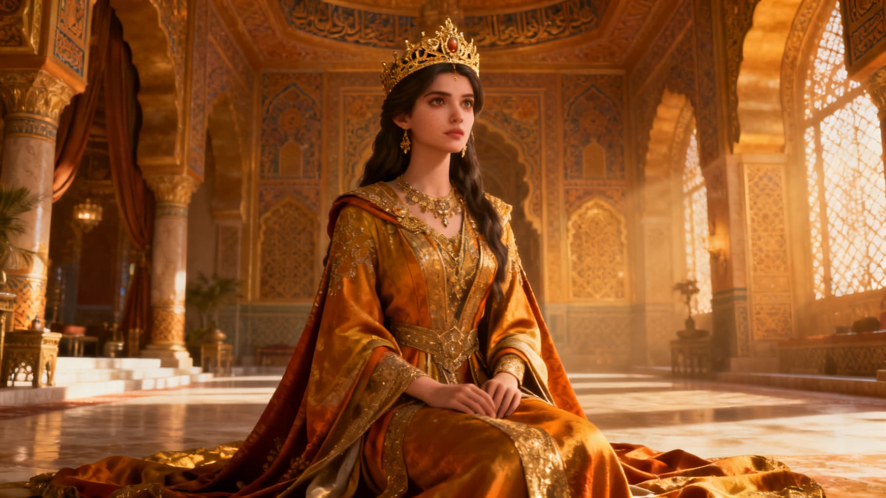 Esther crowned queen, composed but carrying a secret