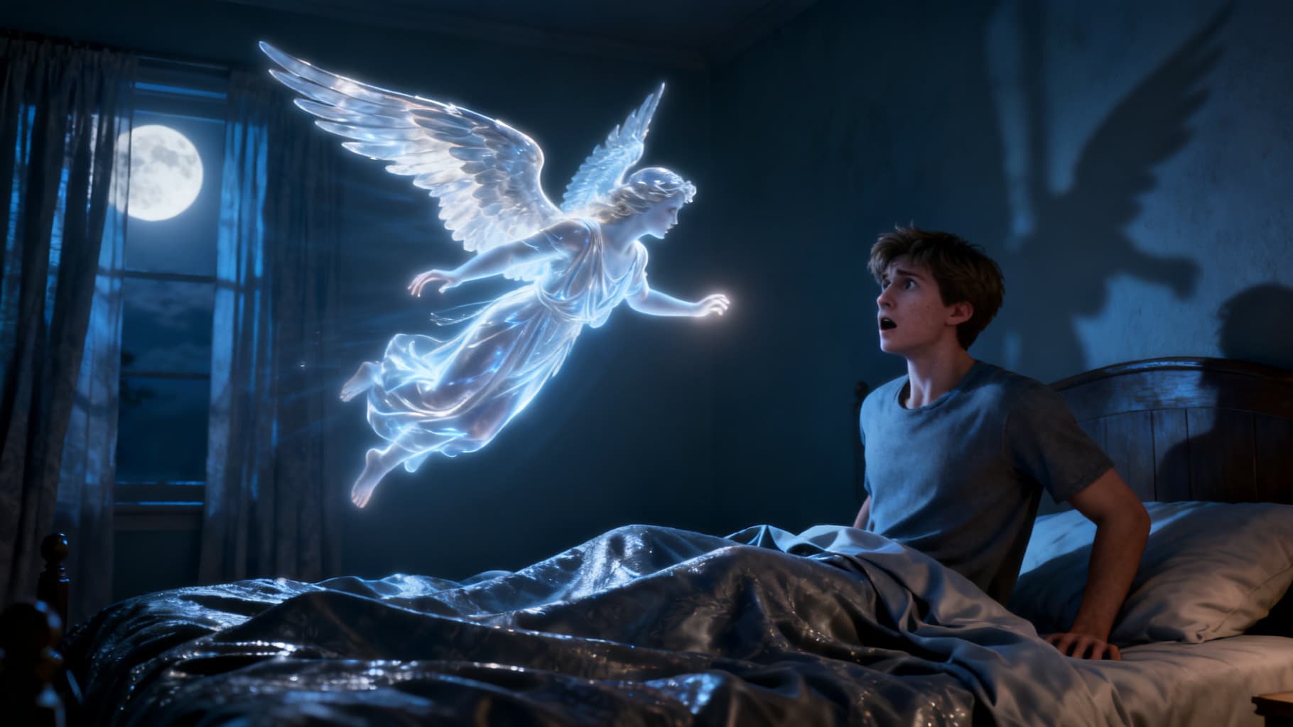 An angel warning Joseph in a dream to flee tonight