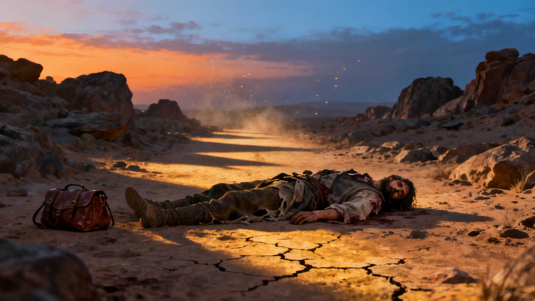 A wounded traveler abandoned on the Jericho road