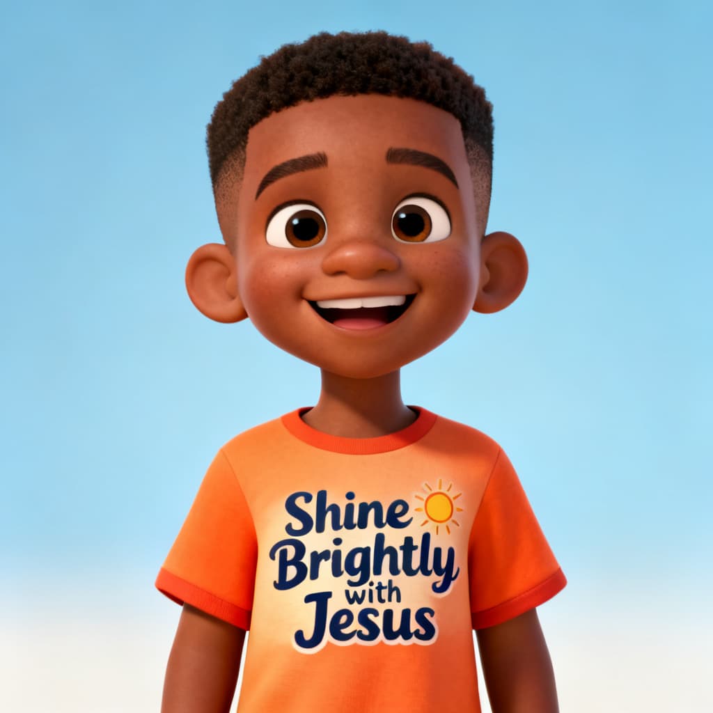 A cheerful VBS friend shining brightly with Jesus