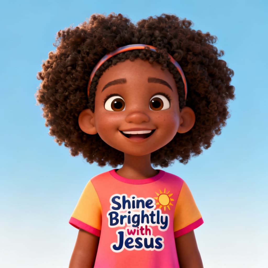 A cheerful VBS friend shining brightly with Jesus